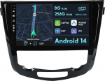 [8G + 256G] IPS 10.1-tolline Android 14 autoraadio Nissan X-Trail Qashqai J11 Rouge 2014-2018 Navi Octa Core'iga [Sisseehitatud CarPlay/Android Car/DSP/peegel Link/GPS Navi/360 Camera/Bluetooth 5.0/WiFi