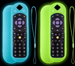 Silikon-Schutzh&uuml;lle f&uuml;r Sky Q Voice Fernbedienung SKY135 Glow Fernbedienung, Anti-Drop f&uuml;r TV-Fernbedienung, Akku-R&uuml;ckseitenschutz mit Anti-Verlust-Umh&auml;ngeband, 2 St&uuml;ck