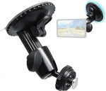 Tuuleklaasi tahavaatekaamera kinnitus - 5kg kandev&otilde;ime, 360&deg; reguleeritav kuulipea, metallraam, puurimata, iminapakettide kinnitus