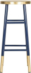 SAFAVIEH Glam Bar & Counter Stool, Navy and Gold