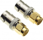 BNC- SMA adapter 50ohm RF antennidele ja koaksiaalkaablitele, pakett 2 madala &uuml;lekandekahjuga SMA mees- BNC naisadapterile WiFi ja pihuarvutite raadioside jaoks