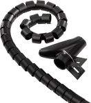 Hama kaablikomplekti toru Easy Cover, 1,5 M, 30 Mm, must