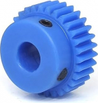 GTPBAO 1 tk sinine nailon 1 moodul kumer spiraalratas 12 mm sisemine auk silindriline hammasratas 10 mm hammaste paksus sirge hammas hammasratas juhtimismaterjali (100 hammast)