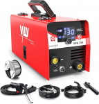 VECTOR WELDING Cored Wire Welding Machine 130 A, MIG MAG Welding Machine for Beginners, IGBT Interver Welding Machine with Electrode Welding Function, Welding Machine Cored Wire without Gas
