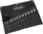 Vigor 8006714 Ratchet Ring-Foot Wrench Set 12 Pieces