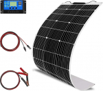 Solar Panel Set 100W 12V Solar Panels Flexible Monocrystalline Charger with 10A Solar Control for Caravan, Motorhome, Motorhome, Car and 12V Charging Batteries (100)