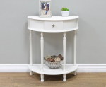 Frenchi Home Furnishing Canterbury Side Table, White, 58.9 x 29.5 x 72.6 cm
