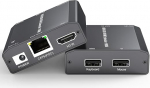 HDMI USB KVM Extender, KVM USB HDMI Extender &uuml;le CAT6 / CAT5e kuni 150M, kadudeta latentsus, Plug and Play, 1080P@60Hz, Loop Out, POE, Hiire ja klaviatuuri kaugjuhtimine PC-le