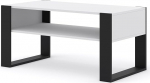 BIM Furniture Mondi Coffee Table 100 x 50 cm Side Table with Shelf (White Mat)