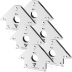 STAHLWERK 6 x magnetiline keevitusnurk 45&deg; x 90&deg; x 135&deg;, 22,6 kg / 50 lbs 6-st komplektist