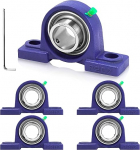 T&uuml;&uuml;p Pillow Block Bearing UCP 207, 35 mm Pillow Block Bearing Housing Bearing, 5 kuullaagri pakett, &auml;&auml;riku laager, &auml;&auml;riku puuriga laager, valmistatud hallist rauast ja messingist m&auml;&auml;rdenippel remondiks