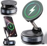 15W Wireless Car Charger Mount - Saugnapf Handyhalterung f&uuml;r iPhone 16/15/14/13/12, Armaturenbrett/Windschutzscheibe, faltbarer Arm, 360&deg; verstellbar, schnelles magnetisches Laden