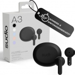 sudio A3 True Wireless k&otilde;rvaklapid Traadita Bluetooth 5.4 Over Ear k&otilde;rvaklapid Bluetooth Multipoint &uuml;hendus Higi- ja pritsmekindlad Touch 25 tundi m&auml;nguaega USB-C laadimiskohver Mustad