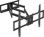 BONTEC TV seinakinnitus 60-110-tollistele teleritele kuni 125 kg, topeltvarras 1016 mm pikendusega, kallutused ja p&ouml;&ouml;rded, &uuml;hilduv telerite seinakinnitus, Max VESA 800 x 600 mm, eriti tugevale XXL telerile