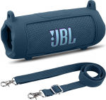 Khanka JBL Flip 7 Silikoonist &uuml;mbris koos eemaldatava &otilde;larihmaga, l&ouml;&ouml;gikindel pehme &uuml;mbris JBL Flip 7 kaasaskantavale Bluetooth-k&otilde;larile, ainult &uuml;mbris (sinine)