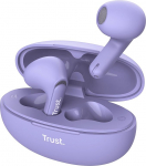 Trust Yavi Kopfh&ouml;rer Kabellos Bluetooth mit 2 ENC Noise Cancelling Mikrofone, 23H Spielzeit, 35% Recyclingkunststoff, K&otilde;rvaklapid Ohrh&ouml;rer Bluetooth Kopfh&ouml;rer In Ear iPhone Android iOS - Purpur
