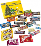 Kommikarp XXL "Frohe Weihnachten" 24 suupistega I Mars I Snickers I Twix I Bounty I Airwaves I Extra I BE-KIND I M&M'S ja palju muud I &scaron;okolaad I n&auml;rimiskumm I baar I kingiidee