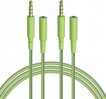 Geekria pikendatud juhe Bose SoundSport SIE2, SIE2I, Sony MDR-AS20J, AS200, Sennheiser CX380, CX686, Skullcandy Method, spordik&otilde;rvaklappide asenduskaabel (2PCS roheline-hallitus)
