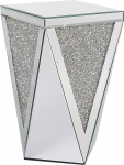 Glamour Silver Luxey Mirrored Side Table