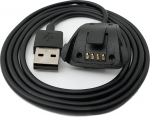 System-S USB 2.0 kaabel 100 cm laadimiskaabel TomTom Runner 2 3 Spark 3 nutikellale Must
