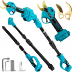 Makita 18 V akuga (ilma akuta) &uuml;hilduvad akutoitega oksak&auml;&auml;rid, harjadeta elektrilised oksak&auml;&auml;rid 2,43 m pikendusvardaga, 30 mm l&otilde;ikediameeter, maksimaalne avaus 45 mm, LCD-ekraaniga
