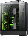GAMEMAX T20 BK M-ATX Gaming Case 270&deg; panoraamne karastatud klaas 90&deg; emaplaadi vertikaalse GPU-ga 2 x 120 mm ARGB ventilaator 360 mm radiaator SFX/SFX-L BTF-Ready Black PC Case RGB m&auml;ngimiseks Must
