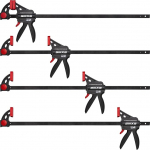 4 &uuml;he k&auml;ega klambrite komplekt Pingutusseadme laius 609 mm Paisumisvahemik 796 mm Pingutusj&otilde;ud 80 kg koos GS sertifikaadiga