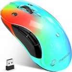 memzuoix LED juhtmeta hiir - laetav 2.4G optiline hiir magnetilise kattega, pehme RGB valgustus, 1400 DPI, ergonoomiline disain USB-vastuv&otilde;tjaga s&uuml;learvutile, PC-le ja MacBookile