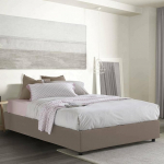 Talamo Italia - Elisa Kaheinimesevoodi, 100% Made in Italy, eesmine avaus, sobib madratsile 160 x 190 cm, Taupee