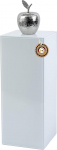 Disainer lillesammas klaasist valge 30 x 30 x 50 cm - elutoa sammas moodne - vastupidav lillepjedestaal - praktiline dekoratiivne sammas ristk&uuml;likukujuline - lillestend suur - lilleh&auml;rra - valmistatud