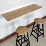 Wandmontierter Klapptisch f&uuml;r kleine R&auml;ume, K&uuml;che, Fr&uuml;hst&uuml;ck, Bartisch mit Tropfenbl&auml;ttern, Esstisch, Schreibtisch, f&uuml;r Heimb&uuml;ro oder Waschk&uuml;che, platzsparende L&ouml;sung (254 x 50,8 cm)