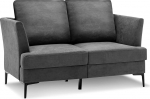 GOPLUS 2-kohaline diivan, kahene diivan eemaldatavate padjadega, ergonoomilised k&auml;etoed ja metallist jalad libisemisvastaste jalgadega, minimalistlik disain elutuppa, magamistuppa, kontorisse, 141 x 80 x 72 cm.
