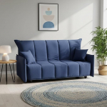 Talamo Italia Talamo Allyson diivanvoodi, 3-kohaline, 100% Made in Italy, elutoa diivan k&auml;ru avamisega, polsterdatud kangas, standardsete k&auml;etoedega, 190 x 90 x 85 cm, Sinine