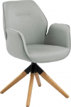 AC Design Furniture Aurelia s&ouml;&ouml;gitooli H91xW60.5xD58.5cm helehall/tammepuidust kangas/puit