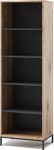 Vicco Eliza Viking tamme raamaturiiul 60 x 180 cm, millel on 5 sektsiooni raamatute ja dekoratsioonide hoidmiseks.