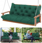 Gartenschaukelsitze, 3-Sitzer, 150 x 40 x 13 cm, H&auml;ngematten-Baldachin, Schaukel, Sitzkissen f&uuml;r Gartenm&ouml;bel, Terrasse, Garten, Bankkissen