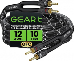 GEARit OFC k&otilde;larikaabel 2 x 4 mm&sup2; 3 m helikaabel 12 AWG CL2 k&otilde;larikaabel HiFi Boxi kaabel 2-t&uuml;veline kaabel kullatud banaanipistikutega Must