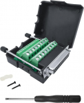 DB25 Breakout Board Solderless Adapter, DB25 25 Pin Female Adapter DB25-G1 Male Terminal Plate Plastic Cover (DB25 Female Adapter)