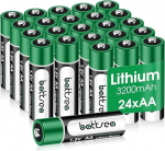24 AA-liitiumpatarei pakett, 3200 mAh, 1,5 V, 4,8 Wh, topelt &uuml;ks pikalt kestev, mitte-laetav patarei, AA &uuml;hildub m&auml;nguasja, kaugjuhtimispuldi, valvekaamera s&uuml;steemiga.