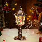 J&otilde;ulud Snow Globe Lantern koos muusikaga, Snow Lantern Christmas Candle Vintage Christmas Water Glittering Snowy Globe Night Light, USB ja akutoitega lumekuulutus Dekoratsioon
