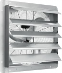 VEVOR v&auml;ljat&otilde;mbeventilaator 610mm 1400RPM 2892CFM Alumiinium Loft ventilaator seinale paigaldatud AC mootoriga, ventilatsioon ja jahutus kasvuhoonete, garaažide, kuuride, kaupluste jaoks.