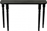 Konsolentisch aus Massivholz, Console Table mit Abgerundeten Ecken, Geeignet f&uuml;r Flur und Wohnzimmer(Black,120x30x90CM/47x12x35IN)