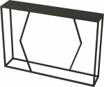 Beistelltisch Schmal aus Marmor, Console Table f&uuml;r Flur und Wohnzimmer(Black,100cm/39.4in)