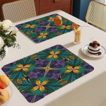 Lauamattid Vintage lilled Lauamattid laua jaoks Place PVC kohtade matid soojuskindel isolatsioon Lauamattide komplekt 4 tk
