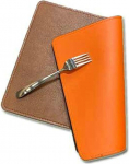 Tischset 6Er Set, Rechteck zweifarbig Platzsets f&uuml;r k&uuml;che Speisetisch Hotel, Platz-Matten, Braun Orange, 30x45cm