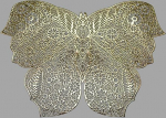 PVC kohamatid, komplekt 4, metallist, liblikakujuline, kuumakindel kohamatid, kaasaegne, kohamatid k&ouml;&ouml;ki, koju, s&ouml;&ouml;gitoa lauale, restorani, 45 x 33 cm, kuldne