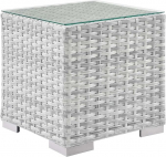 Modway EEI-4300-LGR K&otilde;rvallaud, rotangist, helehall, 17,5 x 17,5 x 18 cm