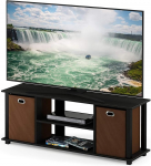 Furinno Econ TV-kapp/meelelahutuskeskus 2 riiuliga, puit, Americano/must/keskmine pruun, 29,72 x 105,92 x 40,13 cm