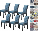 S&ouml;&ouml;gitooli katted komplekt 6 eemaldatavat pestavat tr&uuml;kitud pehmet kangast Stretchy Slipcovers koduteemalise peo hotelli pulmatseremoonia Henriksdal Parsons (stiil 9, 6 t&uuml;kki)
