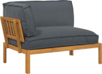 vidaXL Diivanikomplekt Uni Anthrazit 133 x 92 x 69 cm Massivholz Akazie, Garten und Terrasse, modernes modulares Sofaset, wetterfeste Gartenm&ouml;bel, Lounge im Freien, zeitgem&auml;&szlig;es Deck-Sitzen